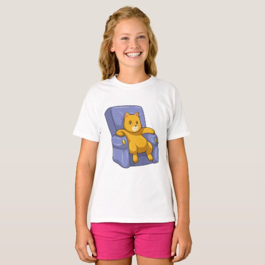 Kat met Sofa T-shirt (Voorkant volledig)