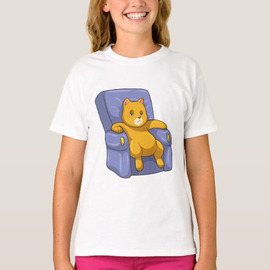 Kat met Sofa T-shirt (Voorkant)