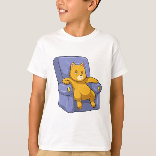 Kat met Sofa T-shirt (Voorkant)