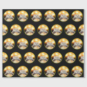 Kat met Sparkler Cupcake Cadeaupapier (Vlak)