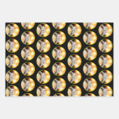 Kat met Sparkler Cupcake Inpakpapier Vel (Voorkant 2)