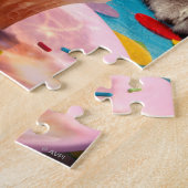 Kat met Sparkler Cupcake Legpuzzel (Zijkant)