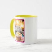 Kat met Sparkler Cupcake Mok (Voorkant links)