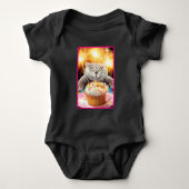 Kat met Sparkler Cupcake Romper (Voorkant)