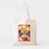 Kat met Sparkler Cupcake Tote Bag (Voorkant)