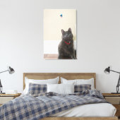 Kat met speelgoed canvas afdruk (Insitu (Slaapkamer))