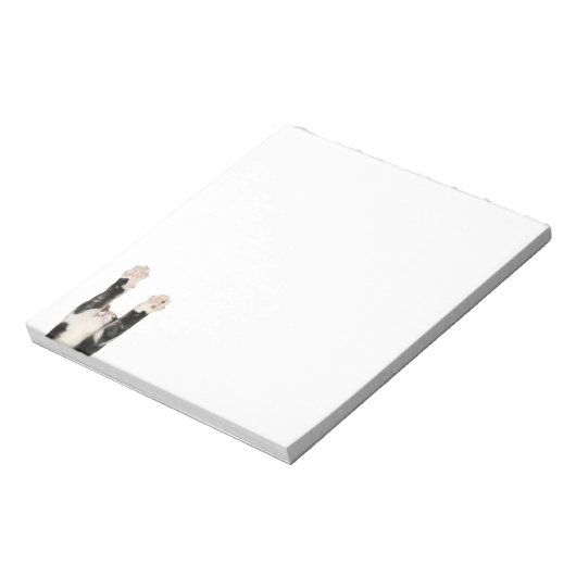 Kat met speelse katjes notitieblok (Linkerzijde)