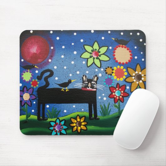 Kat met standvastigheid van LORI EVERETT Mousepad Muismat (Met muis)