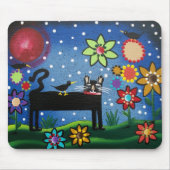 Kat met standvastigheid van LORI EVERETT Mousepad Muismat (Voorkant)