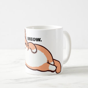 Kat met stemming Miauw  Koffiemok