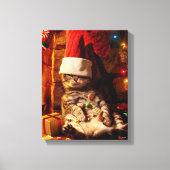 Kat met stop op kop canvas afdruk (Voorkant)