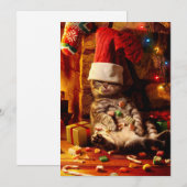 Kat met stop op kop kaart (Voorkant / Achterkant)