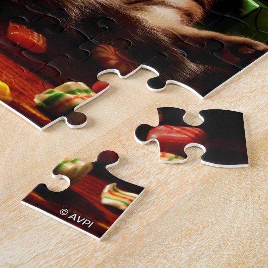 Kat met stop op kop legpuzzel (Zijkant)