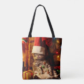 Kat met stop op kop tote bag (Achterkant)