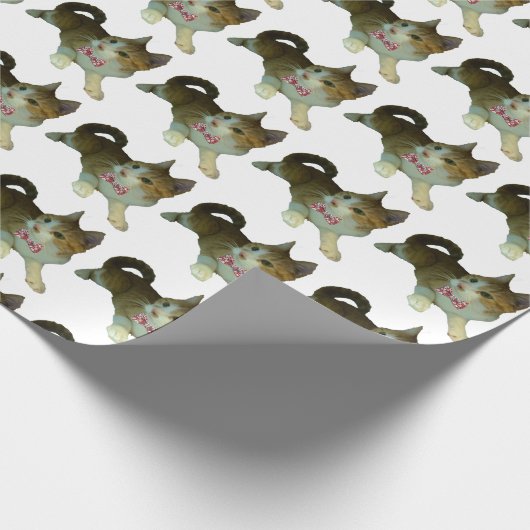 Kat met Stropdas-overlooppapier Cadeaupapier (Hoek)