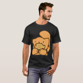 Kat met Taiyaki-vis T-shirt (Voorkant volledig)