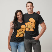 Kat met Taiyaki-vis T-shirt (Unisex)