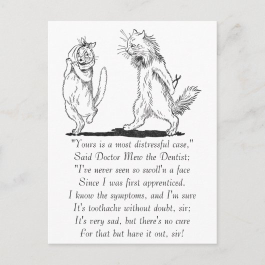 Kat met tandpijn Bezoek Dentist Briefkaart (Voorkant)