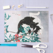 Kat met Tomato Plant (1931) van Hiroaki Takahashi Tissuepapier (Craft)