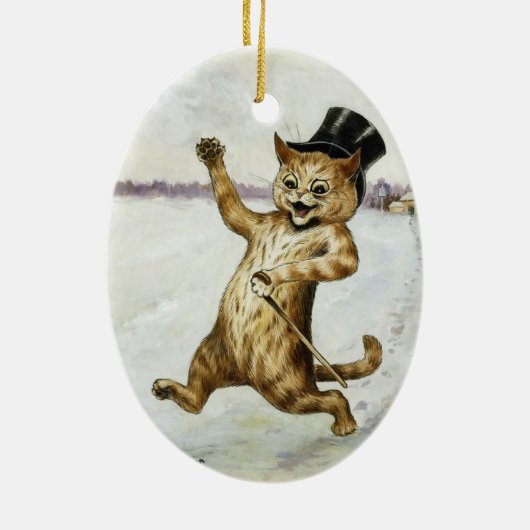 Kat met Top Hat & Cane · Louis Wain · Ornament (Achterkant)