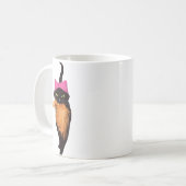 Kat met Trump Toupee Koffiemok (Voorkant links)