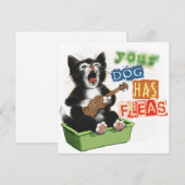 Kat met Ukulele Card Feestdagenkaart (Voorkant / Achterkant)