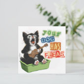 Kat met Ukulele Card Feestdagenkaart (Staand voorkant)