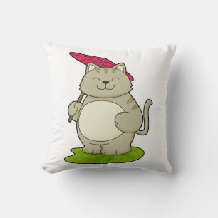 Kat met Umbrella Kussen