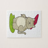 Kat met Umbrella Legpuzzel (Horizontaal)