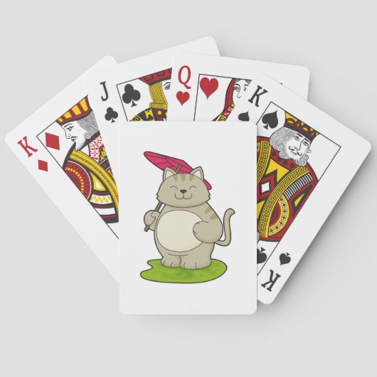 Kat met Umbrella Pokerkaarten (Achterkant)