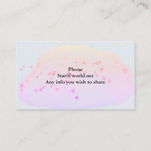 Kat met Umbrella Visitekaartje (Achterkant)