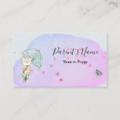 Kat met Umbrella Visitekaartje (Voorkant)