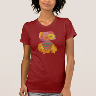 Kat met Vaas van het VolksArt. van Madeliefjes T-shirt