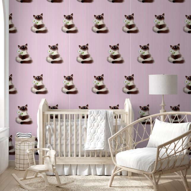 Kat met ventilator behang (Kinderen)