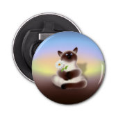 Kat met ventilator button flesopener (Voorkant)