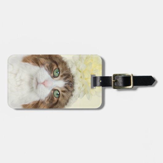 Kat met ventilator Pet Bagagelabel (Voorkant horizontaal)