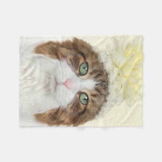 Kat met ventilator Pet Fleece Deken (Voorkant (Horizontaal))