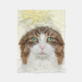 Kat met ventilator Pet Fleece Deken (Voorkant)