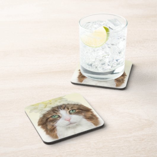 Kat met ventilator Pet Onderzetter (Rechterzijde)