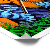 Kat met Violin door Louis Wain Poster (Hoek)