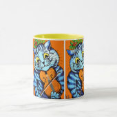 Kat met viool van Louis Wain Cup Mok (Midden)