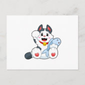 Kat met Vis Briefkaart (Voorkant)