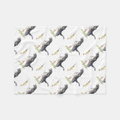 Kat met vis fleece deken (Voorkant (Horizontaal))