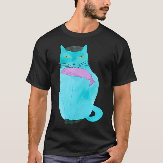 Kat met Vis T-shirt (Voorkant)
