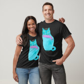 Kat met Vis T-shirt (Unisex)