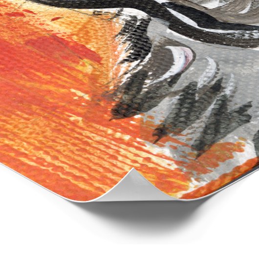 Kat met visbril Poster (Hoek)