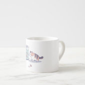 Kat met vistank - nieuwsgierige kat die vis kijkt espresso kop (Voorkant rechts)