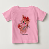 Kat met visvis Baby T-shirt (Voorkant)