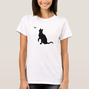 Kat met Vlinder Dames Shirt- Limoen T-shirt
