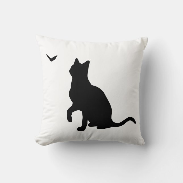 Kat met vlinder kussen (Voorkant)